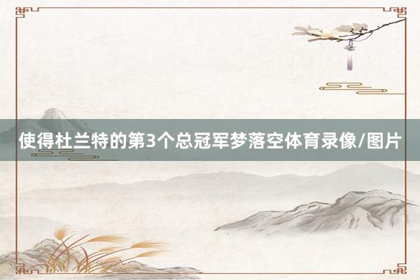 使得杜兰特的第3个总冠军梦落空体育录像/图片